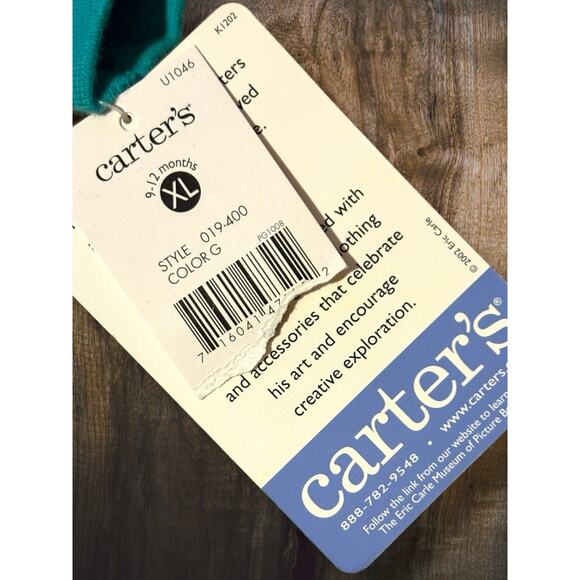 Vintage Carters Eric Carle The Very Hungry Caterpillar Green Sleeper 9-12m - Picture 4 of 8